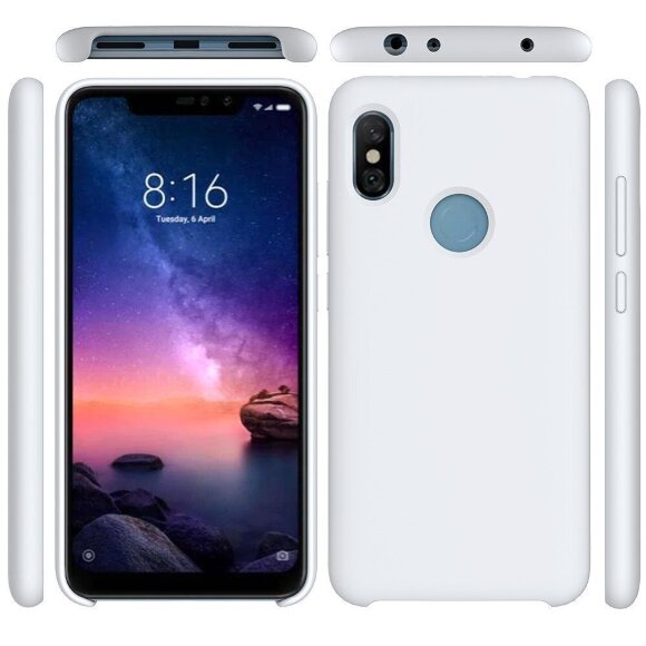 Силиконовый чехол Mobile Shell для Xiaomi Redmi Note 6 Pro (белый)