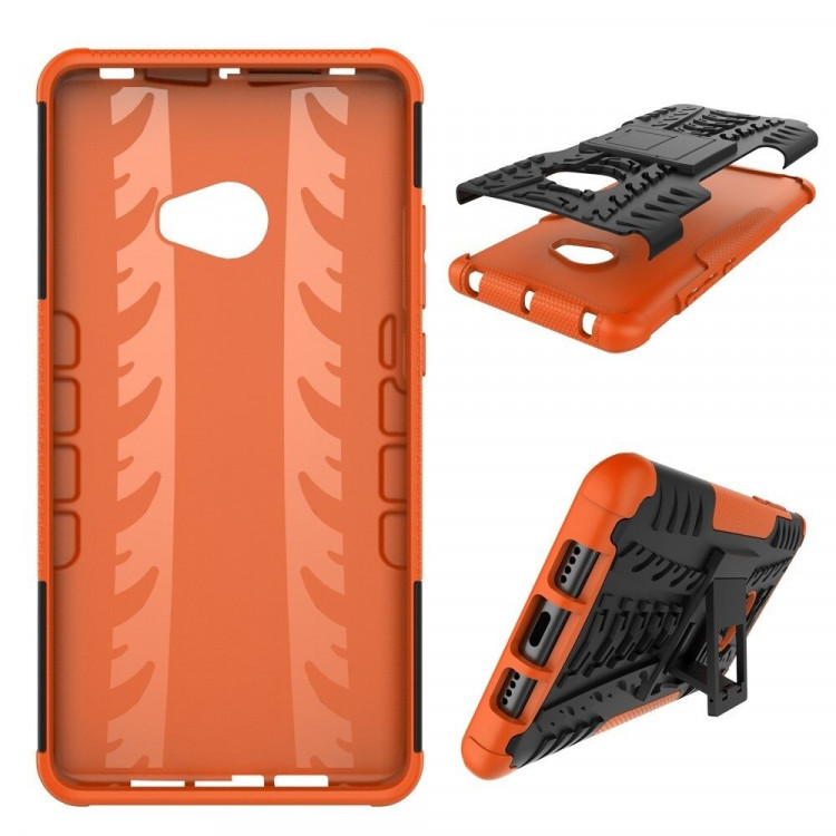 Чехол Hybrid Armor для Xiaomi Mi Note 2 (черный + оранжевый)