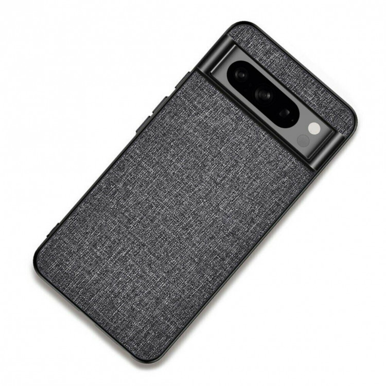Чехол с тканевой текстурой для Google Pixel 8 Pro (серый)
