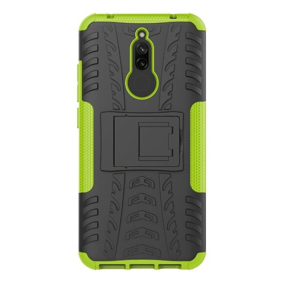 Чехол Hybrid Armor для Xiaomi Redmi 8 / Redmi 8A (черный + зеленый)