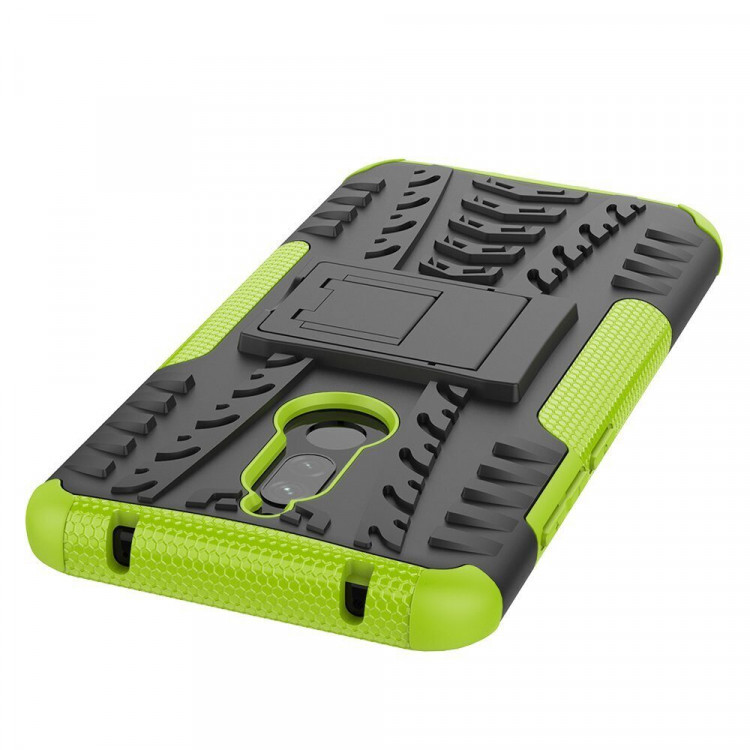 Чехол Hybrid Armor для Xiaomi Redmi 8 / Redmi 8A (черный + зеленый)