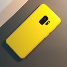 Силиконовый чехол Mobile Shell для Samsung Galaxy S9 (желтый)