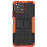 Чехол Hybrid Armor для Xiaomi Mi 11 Lite / Xiaomi Mi 11 Lite 5G (черный + оранжевый)