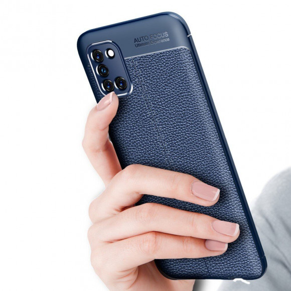 Чехол-накладка Litchi Grain для Samsung Galaxy A31 (темно-синий) Чехол-накладка Litchi Grain для Samsung Galaxy A31 (темно-синий)