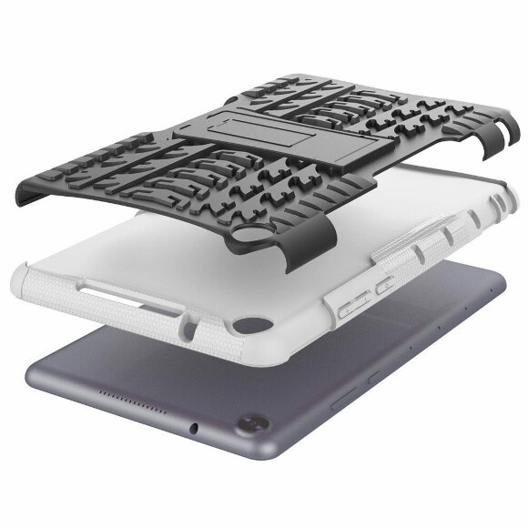 Чехол Hybrid Armor для Huawei MediaPad M5 Lite 8 / Honor Pad 5 8.0 (черный + белый) Чехол Hybrid Armor для Huawei MediaPad M5 Lite 8 / Honor Pad 5 8.0 (черный + белый)