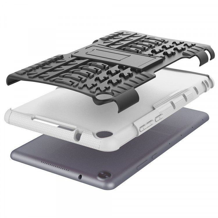 Чехол Hybrid Armor для Huawei MediaPad M5 Lite 8 / Honor Pad 5 8.0 (черный + белый)