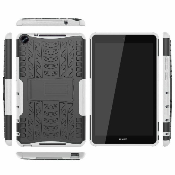 Чехол Hybrid Armor для Huawei MediaPad M5 Lite 8 / Honor Pad 5 8.0 (черный + белый) Чехол Hybrid Armor для Huawei MediaPad M5 Lite 8 / Honor Pad 5 8.0 (черный + белый)