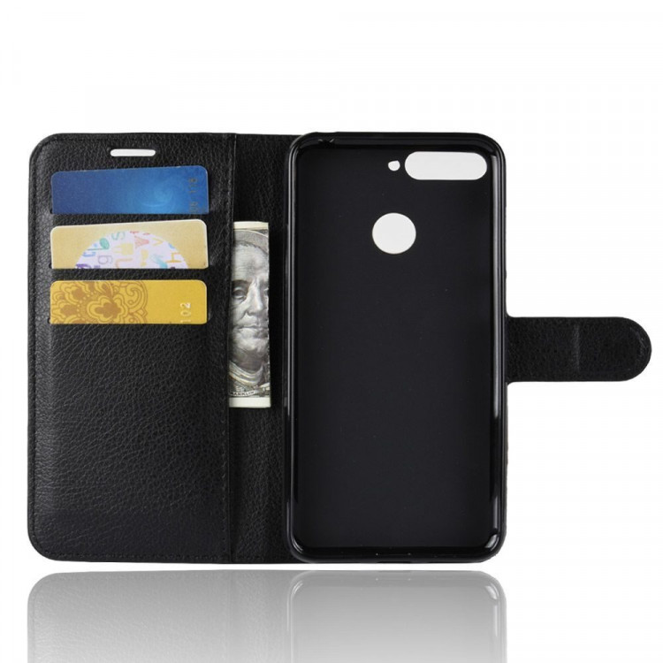 Чехол с визитницей для Huawei Y6 Prime (2018) / Honor 7A / Honor 7C (AUM-L41) / Honor 7A Pro (AUM-L29) (черный)
