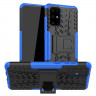 Чехол Hybrid Armor для Samsung Galaxy S20+ (Plus) (черный + голубой)