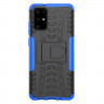 Чехол Hybrid Armor для Samsung Galaxy S20+ (Plus) (черный + голубой)