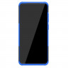 Чехол Hybrid Armor для Samsung Galaxy S20+ (Plus) (черный + голубой)