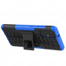 Чехол Hybrid Armor для Samsung Galaxy S20+ (Plus) (черный + голубой)