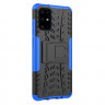 Чехол Hybrid Armor для Samsung Galaxy S20+ (Plus) (черный + голубой)