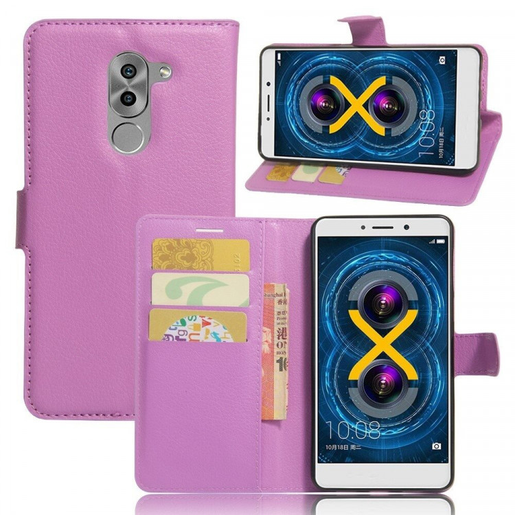 Чехол с визитницей для Huawei Honor 6x 2016 (фиолетовый)