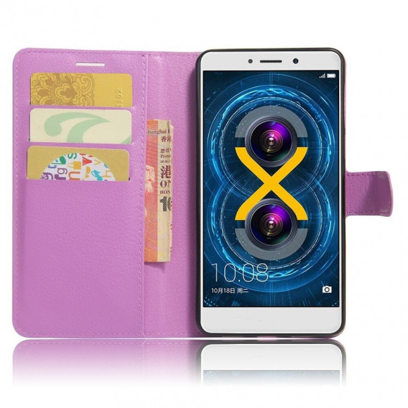 Чехол с визитницей для Huawei Honor 6x 2016 (фиолетовый) Чехол с визитницей для Huawei Honor 6x 2016 (фиолетовый)