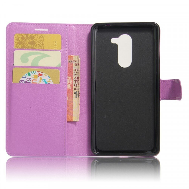 Чехол с визитницей для Huawei Honor 6x 2016 (фиолетовый)