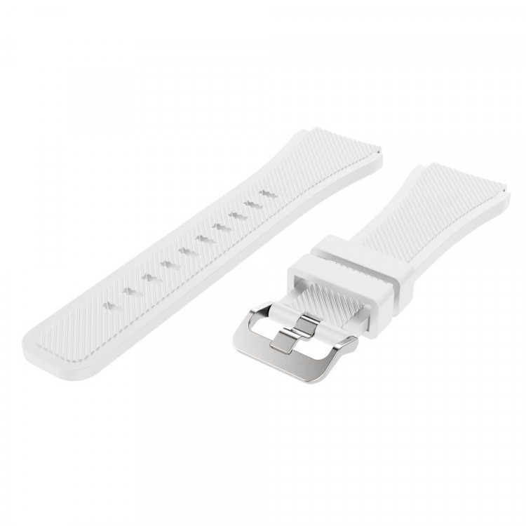 Силиконовый ремешок для Samsung Gear S3 Frontier / S3 Classic / Galaxy Watch 46мм / Watch 3 (45мм) (белый)