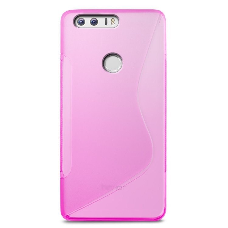 Нескользящий чехол для Huawei Honor 8 (малиновый)