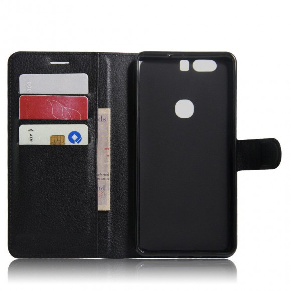 Чехол с визитницей для Huawei Honor V8 (черный) Чехол с визитницей для Huawei Honor V8 (черный)
