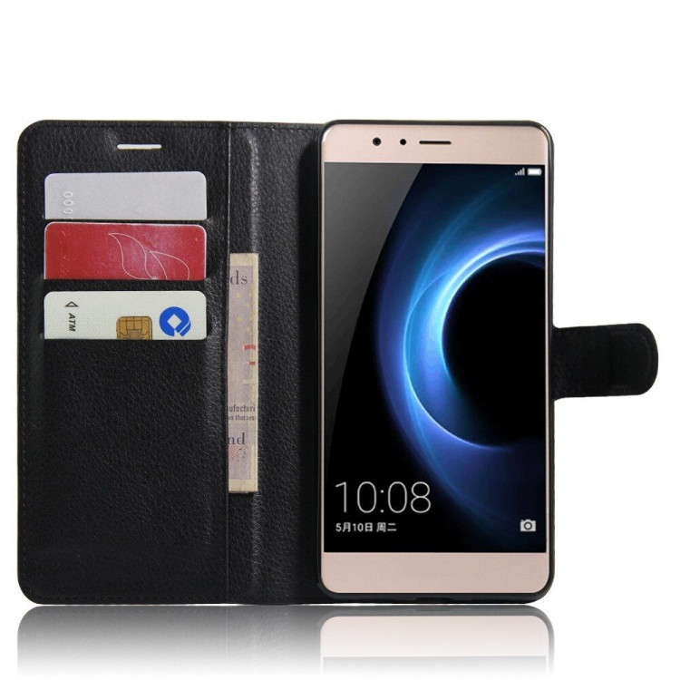 Чехол с визитницей для Huawei Honor V8 (черный)