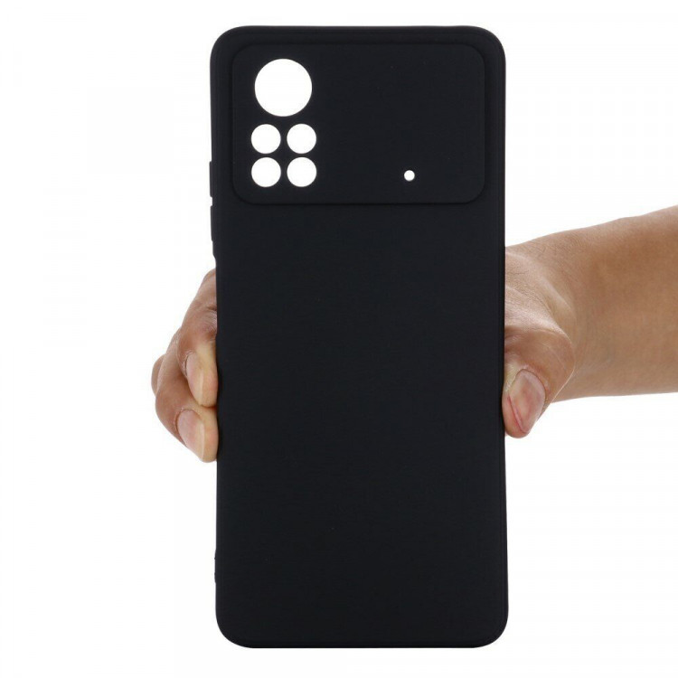 Силиконовый чехол Mobile Shell для Xiaomi Poco X4 Pro 5G (черный)