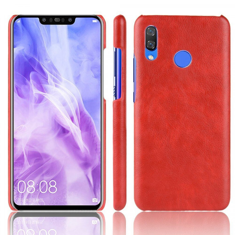 Чехол Litchi Texture для Huawei nova 3 (красный)