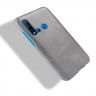Кожаная накладка-чехол для Huawei P20 lite (2019) / Huawei nova 5i (серый)