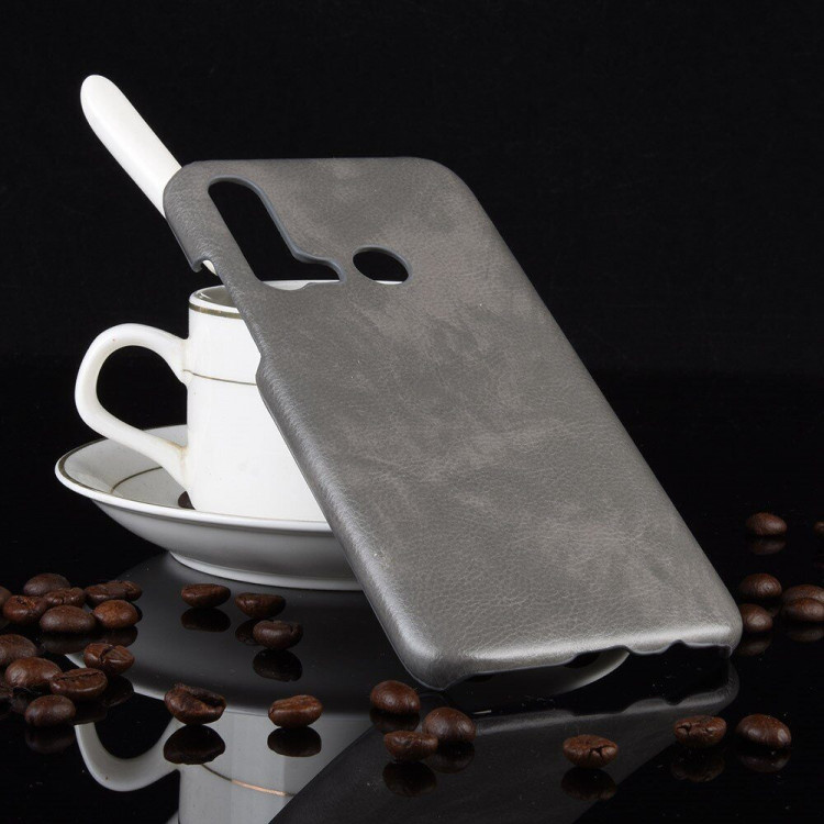 Кожаная накладка-чехол для Huawei P20 lite (2019) / Huawei nova 5i (серый)