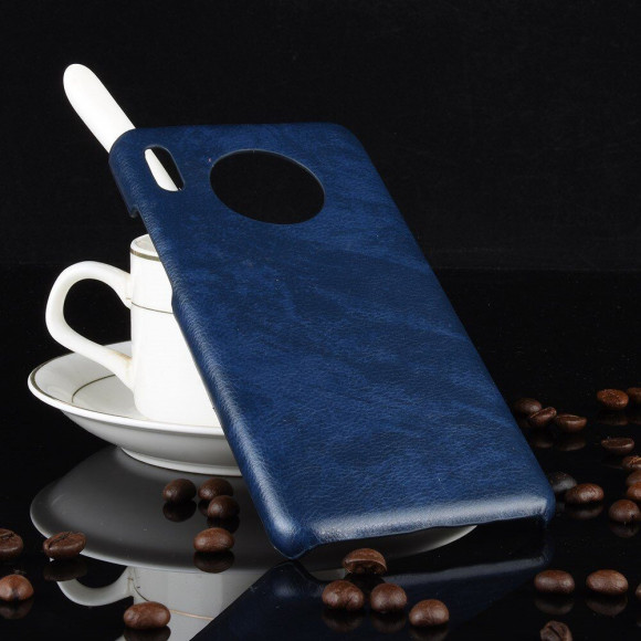 Кожаная накладка-чехол для Huawei Mate 30 (синий)