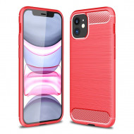 Чехол-накладка Carbon Fibre для iPhone 12 mini (красный) Чехол-накладка Carbon Fibre для iPhone 12 mini (красный)