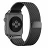 Миланский сетчатый браслет Luxury для Apple Watch 40 и 38мм (черный)