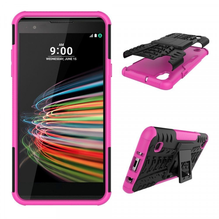 Чехол Hybrid Armor для LG X Style K200DS (черный + розовый)
