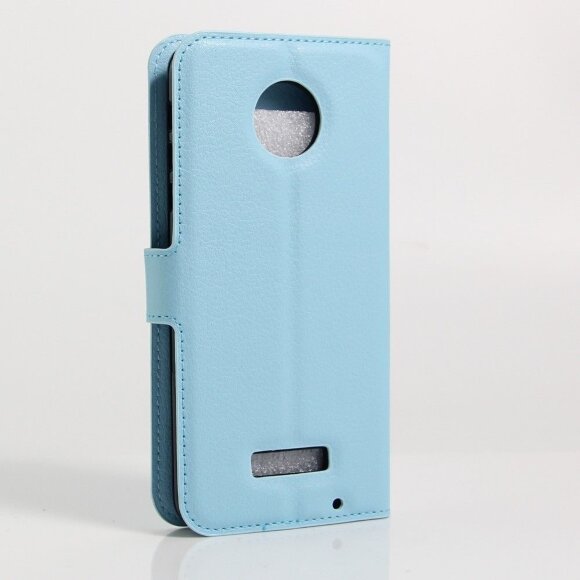 Чехол с визитницей для Motorola Moto Z Play (голубой)