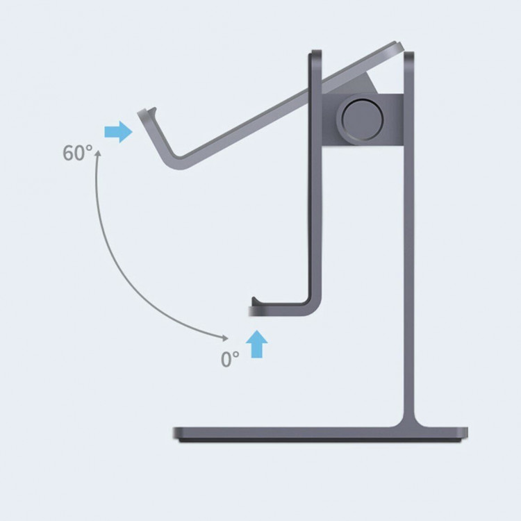 Алюминиевая подставка Hagibis для смартфона и планшета (серебряный)