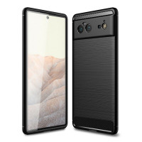 Чехол-накладка Carbon Fibre для Google Pixel 6 (черный)