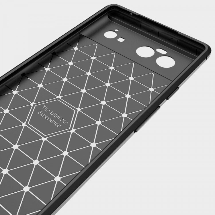 Чехол-накладка Carbon Fibre для Google Pixel 6 (черный)