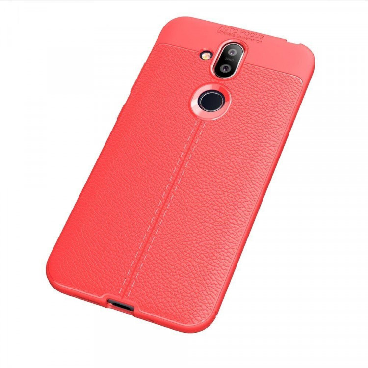 Чехол-накладка Litchi Grain для Nokia 8.1 (красный)