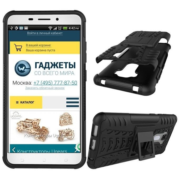 Чехол Hybrid Armor ASUS 3 Laser ZC551KL (черный)