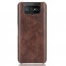 Кожаная накладка-чехол для Asus Zenfone 7 ZS670KS / Zenfone 7 Pro ZS671KS (коричневый)