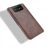 Кожаная накладка-чехол для Asus Zenfone 7 ZS670KS / Zenfone 7 Pro ZS671KS (коричневый)