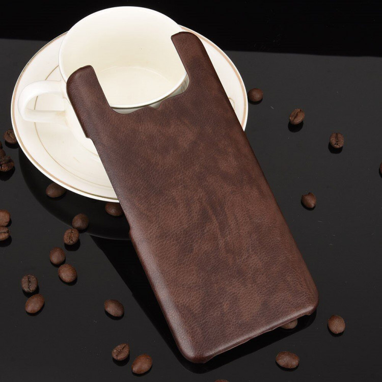 Кожаная накладка-чехол для Asus Zenfone 7 ZS670KS / Zenfone 7 Pro ZS671KS (коричневый)