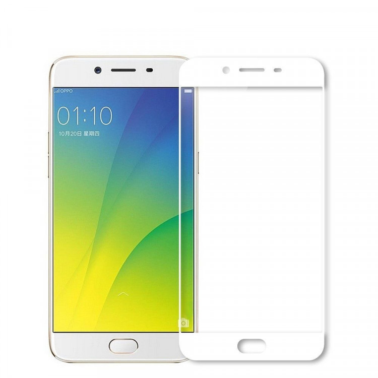 Защитное стекло 3D для Oppo R9s Plus (белый)