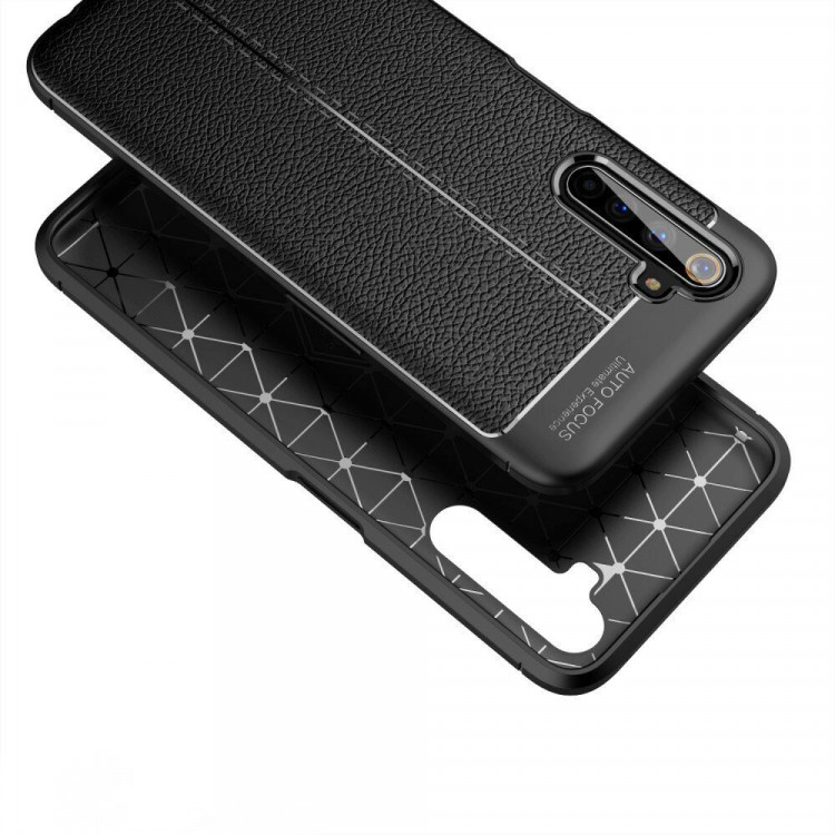 Чехол-накладка Litchi Grain для Realme 6 Pro (красный)