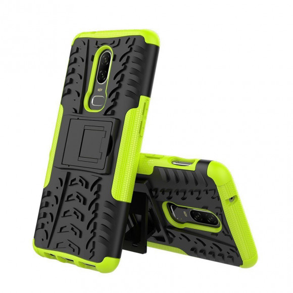 Чехол Hybrid Armor для OnePlus 6 (черный + зеленый) Чехол Hybrid Armor для OnePlus 6 (черный + зеленый)