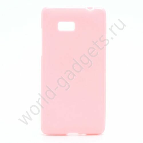Мягкий пластиковый чехол для HTC Desire 600 (розовый)