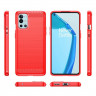 Чехол-накладка Carbon Fibre для OnePlus 9R (красный)