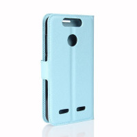 Чехол с визитницей для ZTE Blade V8 Mini (голубой)