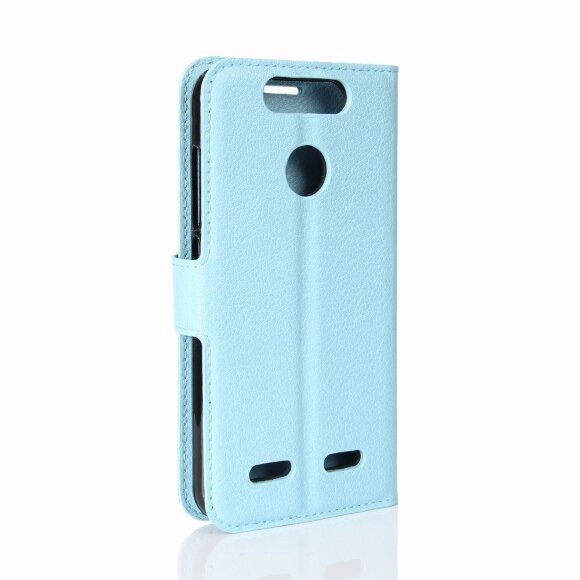 Чехол с визитницей для ZTE Blade V8 Mini (голубой)