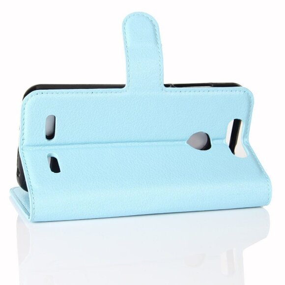 Чехол с визитницей для ZTE Blade V8 Mini (голубой)