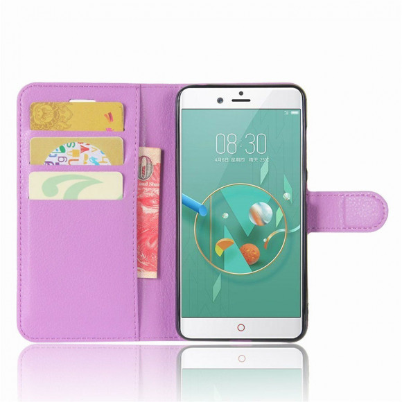 Чехол с визитницей для ZTE Nubia Z17 mini (фиолетовый)